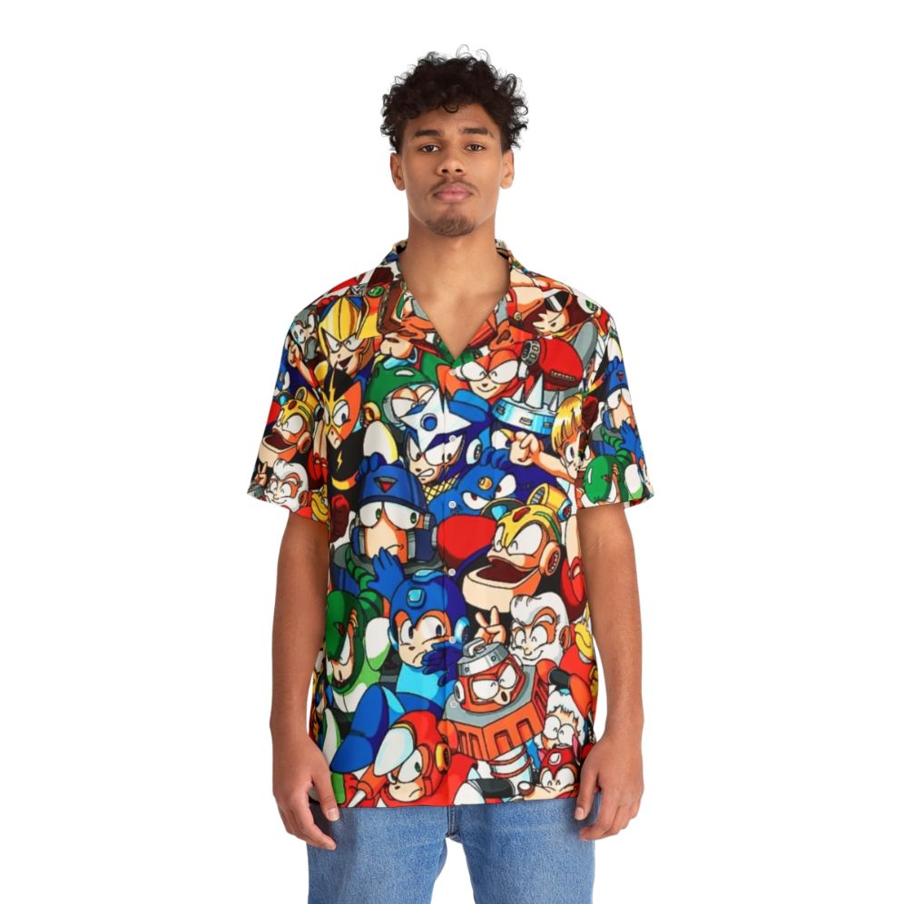 Mega Man Classic Robot Masters Hawaiian Shirt - People Front