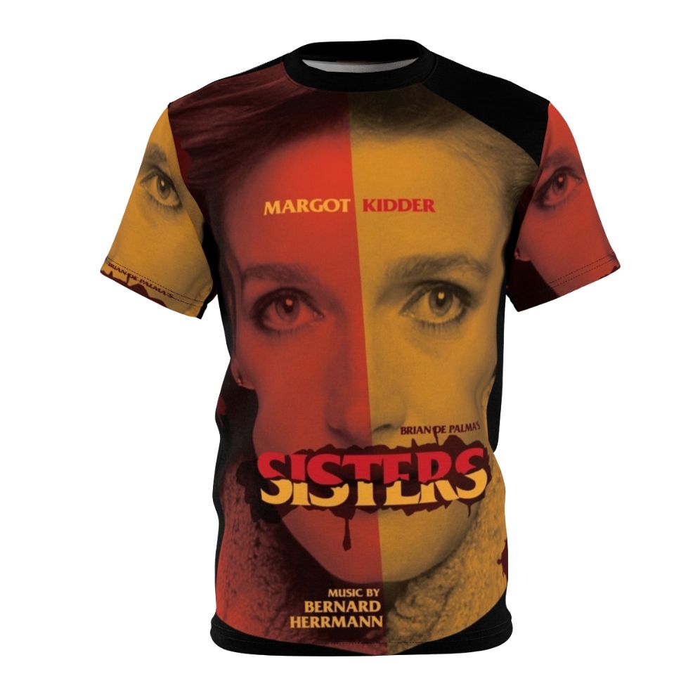 Creepy sisters thriller t-shirt featuring a dark and ominous design inspired by the films of director Brian De Palma