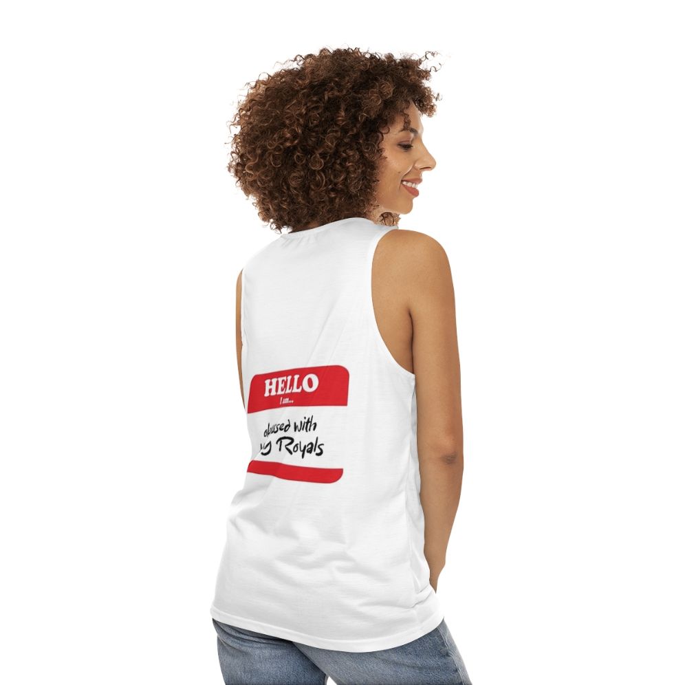 Young Royals Unisex Tank Top featuring Edvin Ryding, Omar Rudberg, Wilhelm, and Simon - women back