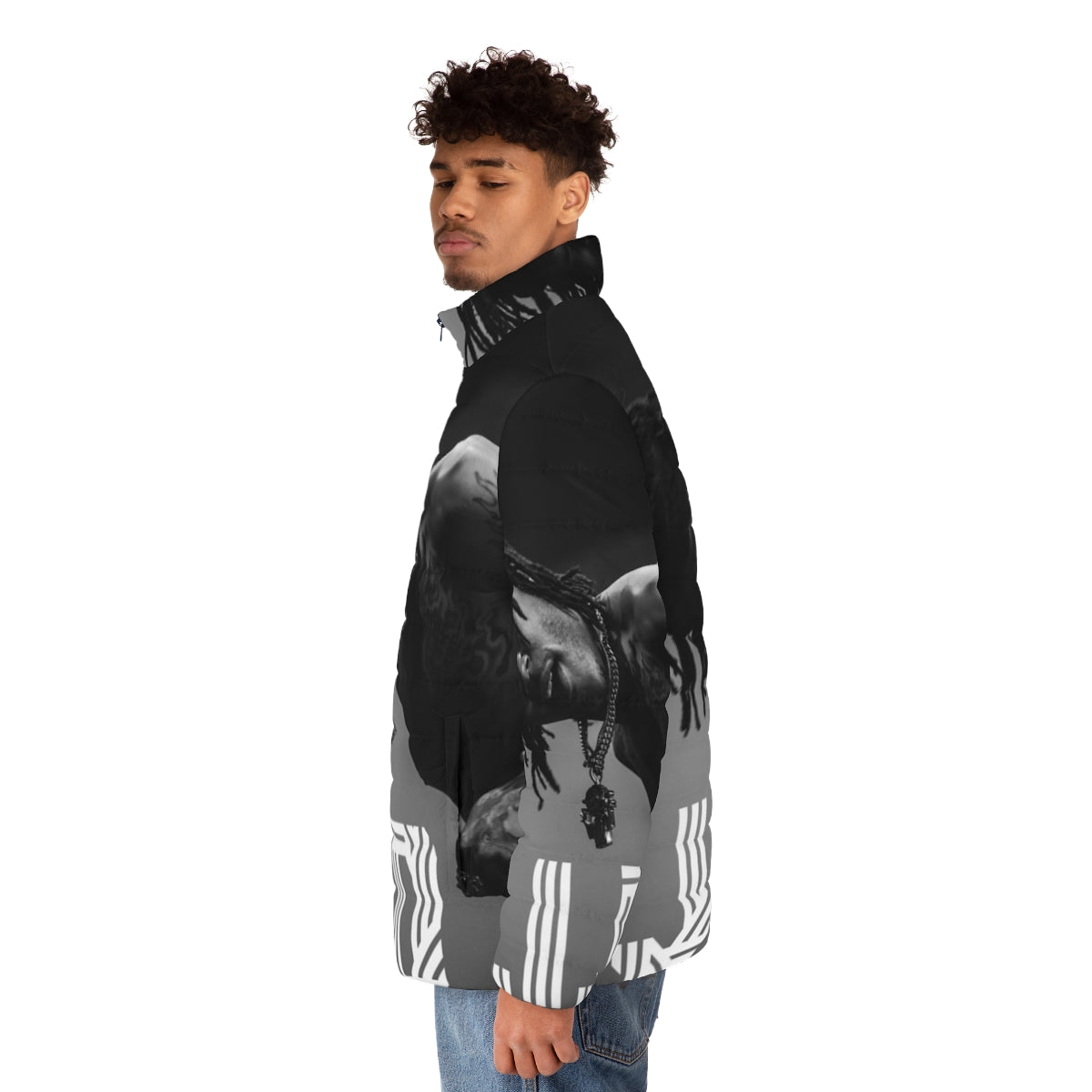 J.I.D. Dreamville Live Cut Out Puffer Jacket - men side left