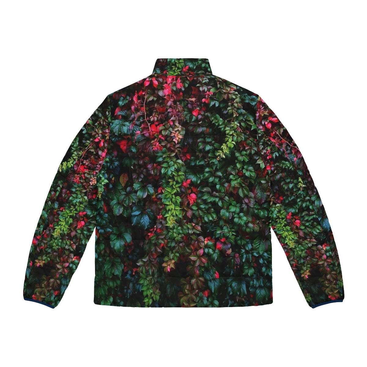 Miss Ivy Enchanted Botanical Puffer Jacket - Cozy and warm jacket featuring a nature-inspired cottage core design - Back