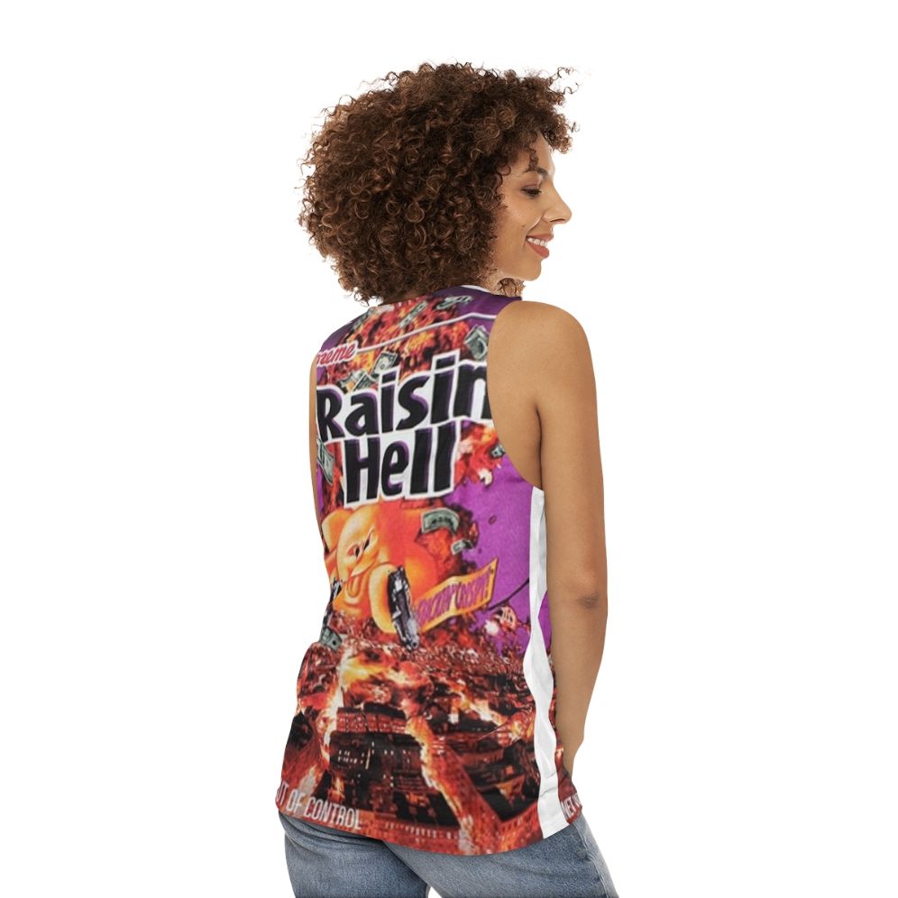 Unisex Raisin Hell Fresh Design Supreme Quality Tank Top - women back