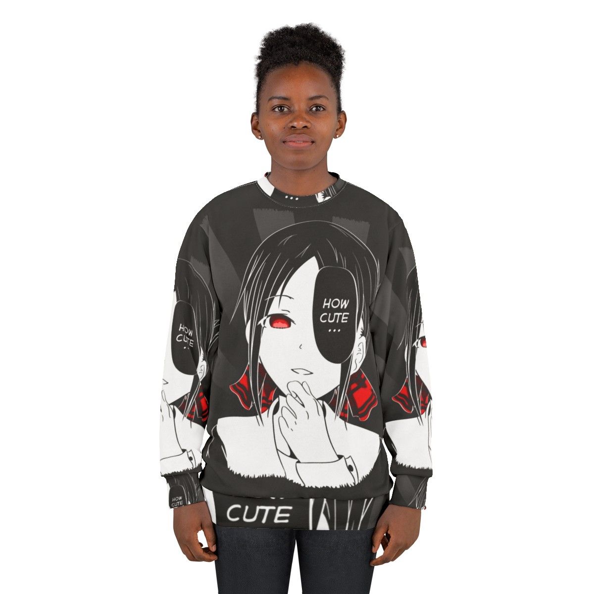 Kawaii "How Cute" Sweatshirt from Kaguya-sama: Love is War anime - women