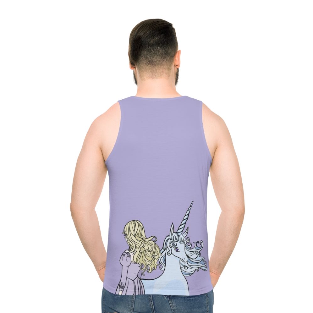 The Last Unicorn Lady Amalthea Unisex Unicorn Tank Top - men back