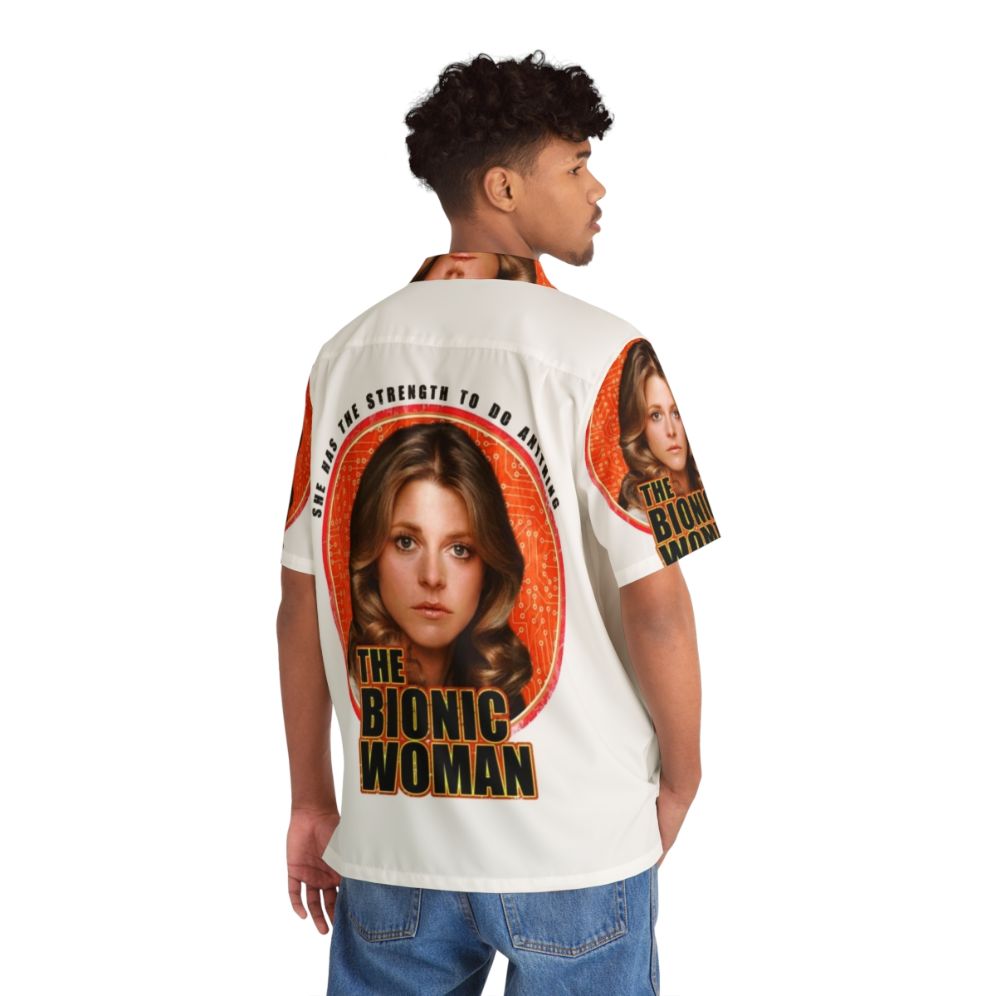 Retro Bionic Woman Hawaiian Shirt - People Back