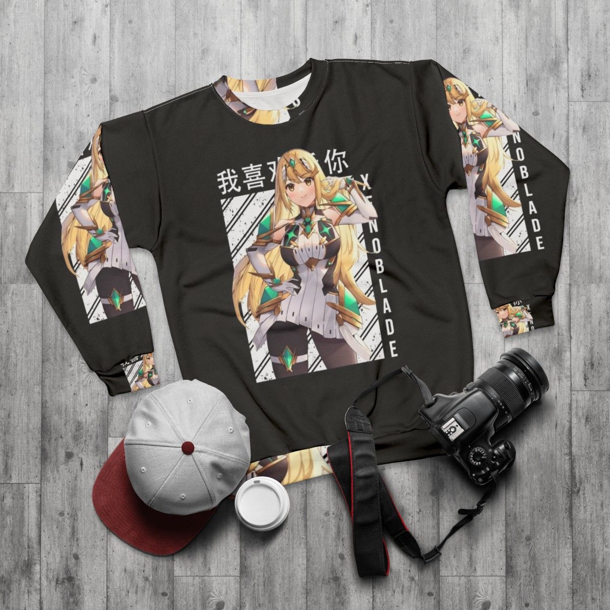 Mythra Xenoblade Chronicles Sweatshirt - flat lay