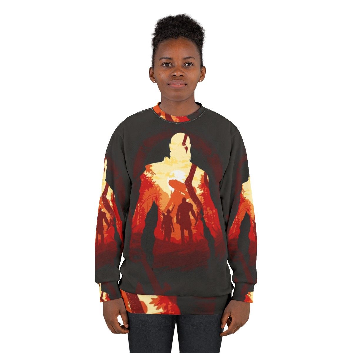 Adventure Of The Gods Sweatshirt featuring Kratos and Atreus from God of War - women