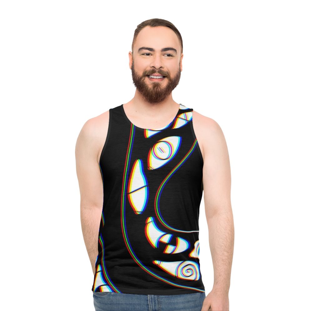 Trippy 3D eye unisex tank top - men