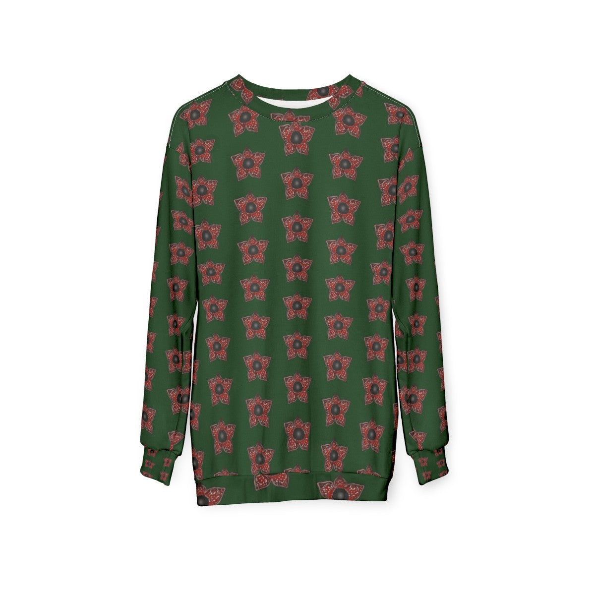 Stranger Things Demogorgon Pattern Sweatshirt - hanging