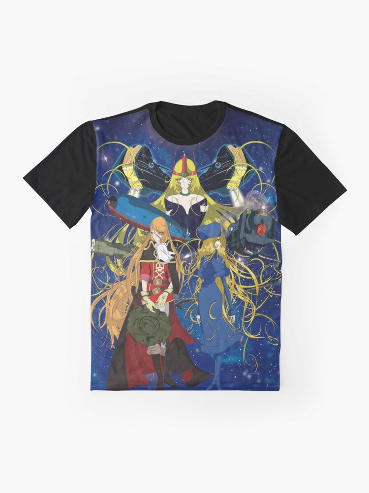 Captain Harlock and Queen Emeraldas Graphic T-Shirt - Flat lay