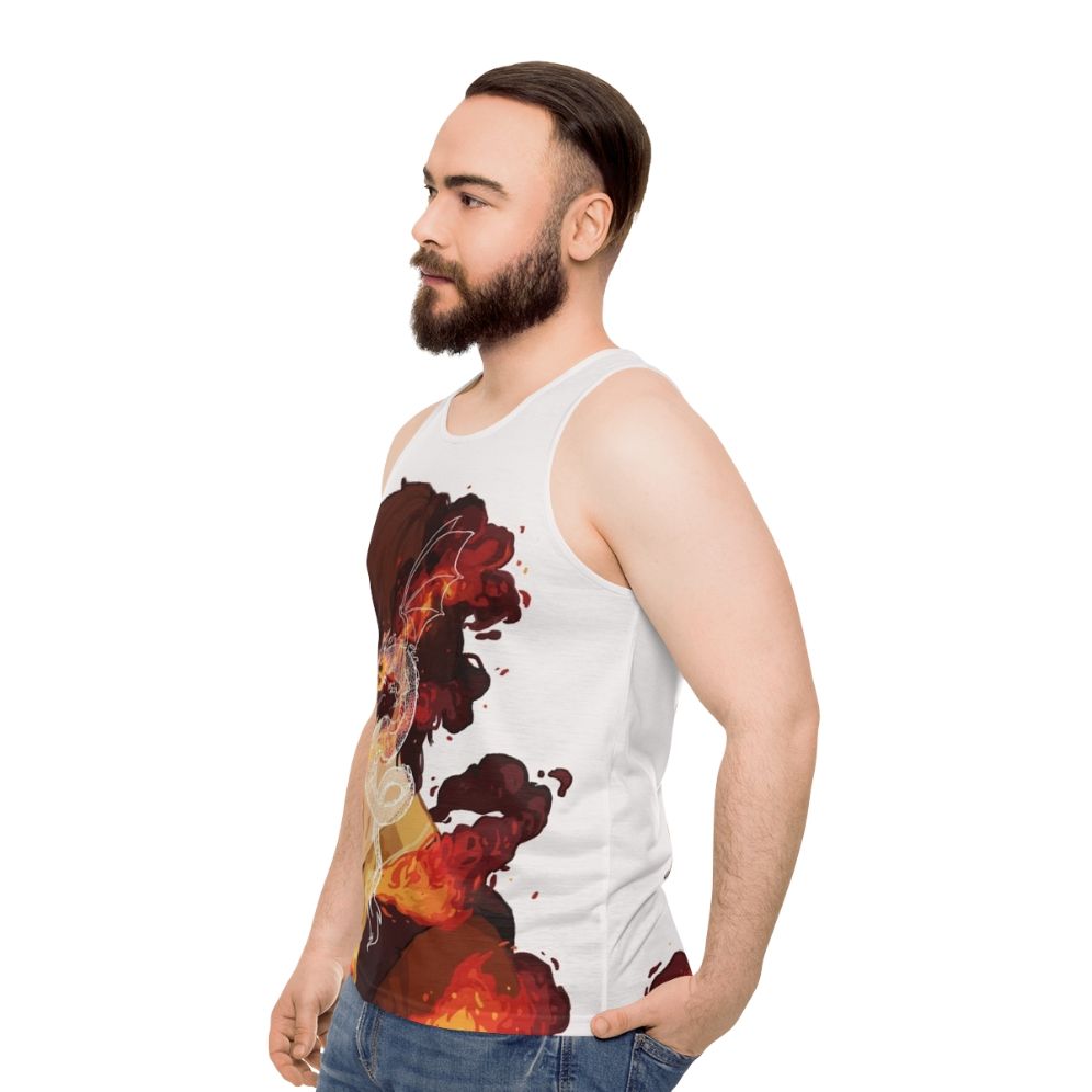 Zuko Unisex Avatar the Last Airbender Firebender Dragon Tank Top - men side