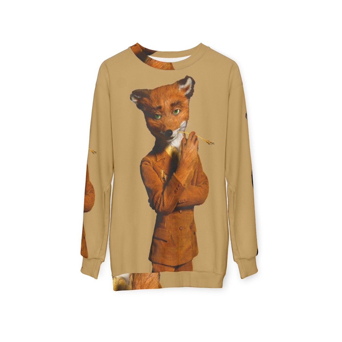 Classic Fantastic Mr Fox Sweatshirt with Minimalist Fox Design - hanging