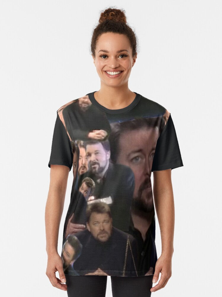 Jonathan Frakes "Beyond Belief" typography graphic t-shirt - Women