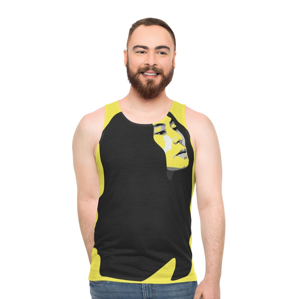 Yoko Ono inspired pop art graphic tank top - men