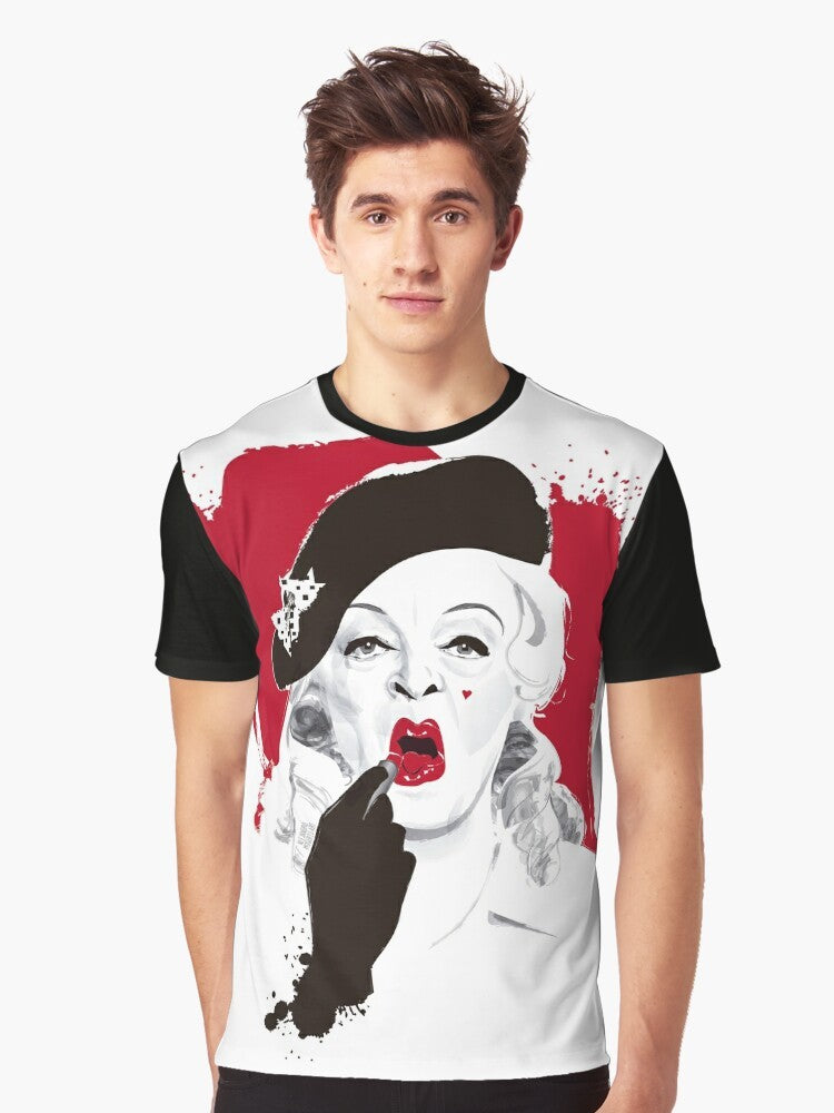 Baby Jane lipstick graphic t-shirt featuring the classic Hollywood icon - Men