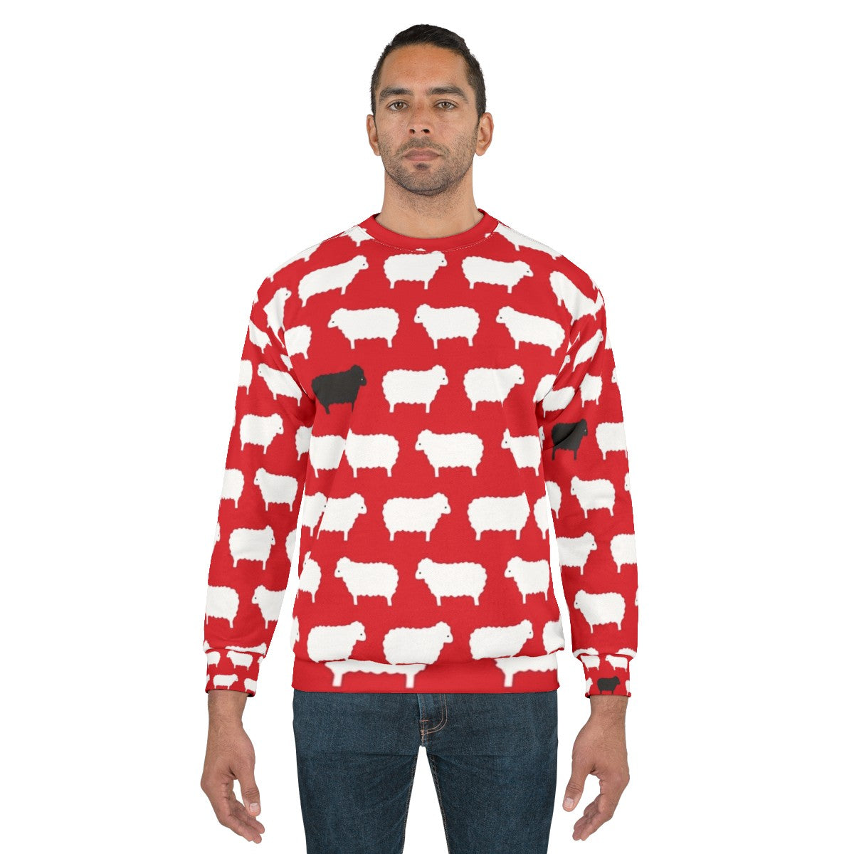 Black Sheep Pattern Sweatshirt - men