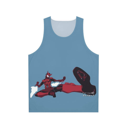 Anime Unisex Tank Top with Samurai Flamenco Inspired Design