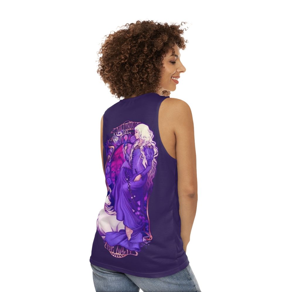 The Last Unicorn Unisex Art Nouveau Tank Top - women back