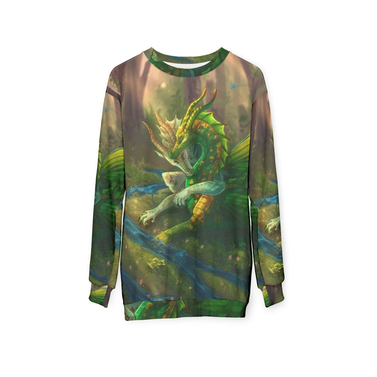 Wings of Fire Sundew and Willow Fantasy Dragon Sweatshirt - hanging