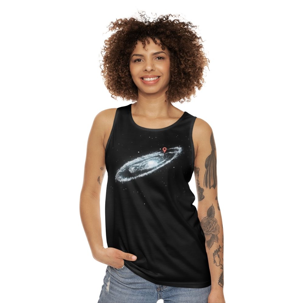 Unisex "You Are Here" Milky Way Galaxy Tank Top - women