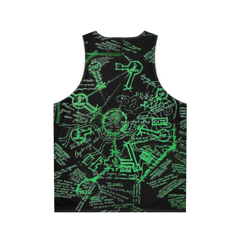 Dharma Stations Unisex Tank Top with Lost TV Show Design - Back