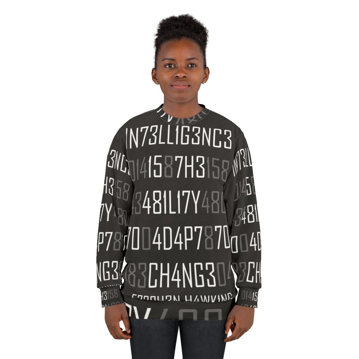 Encoded Adapt Or Die Sweatshirt for Science Enthusiasts - women