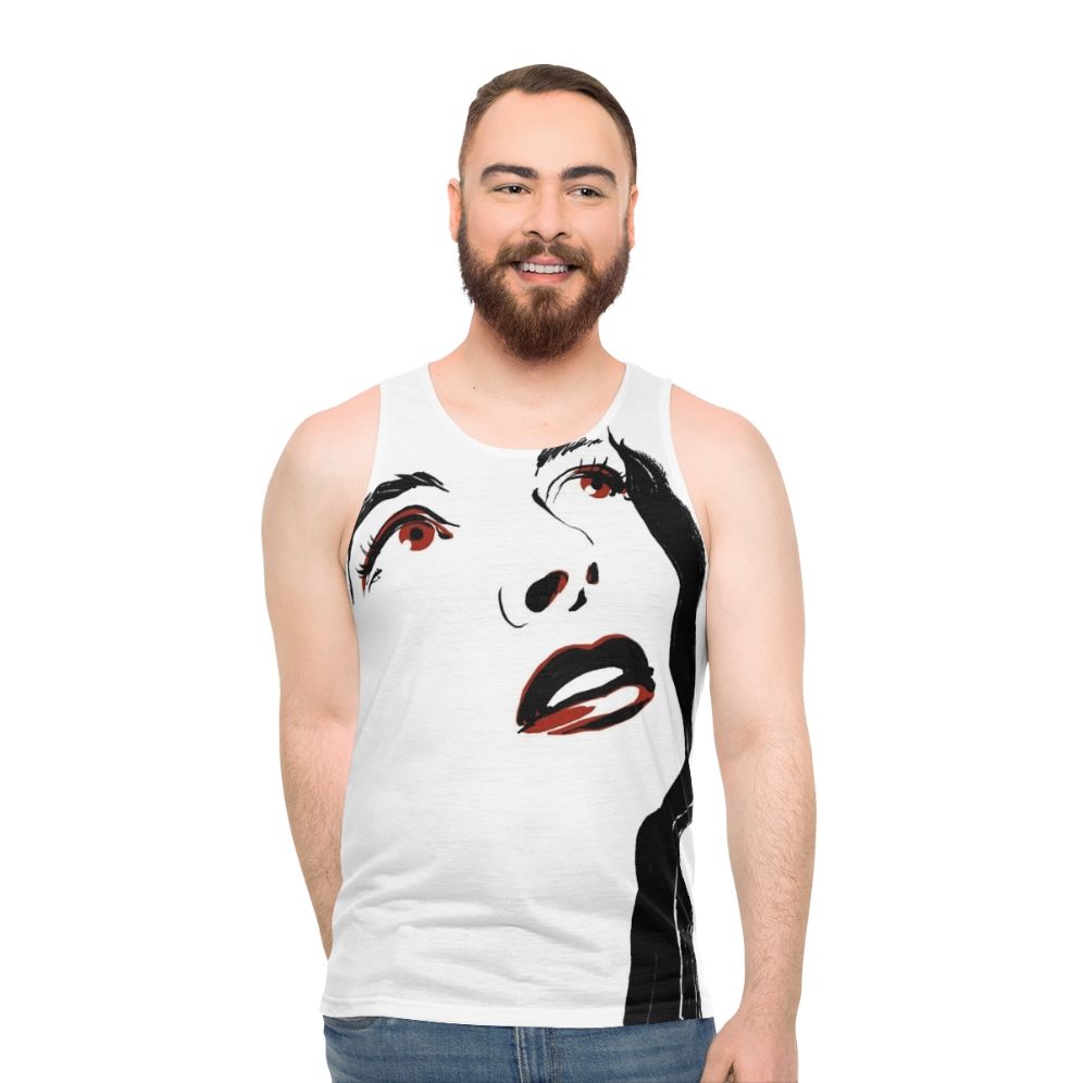 Katharine Hepburn portrait on unisex tank top - men