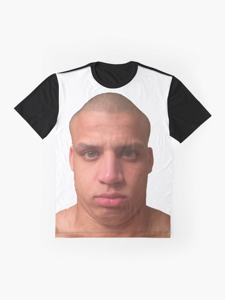 Tyler1 Selfie Graphic T-Shirt for Twitch Streamers and Gamers - Flat lay