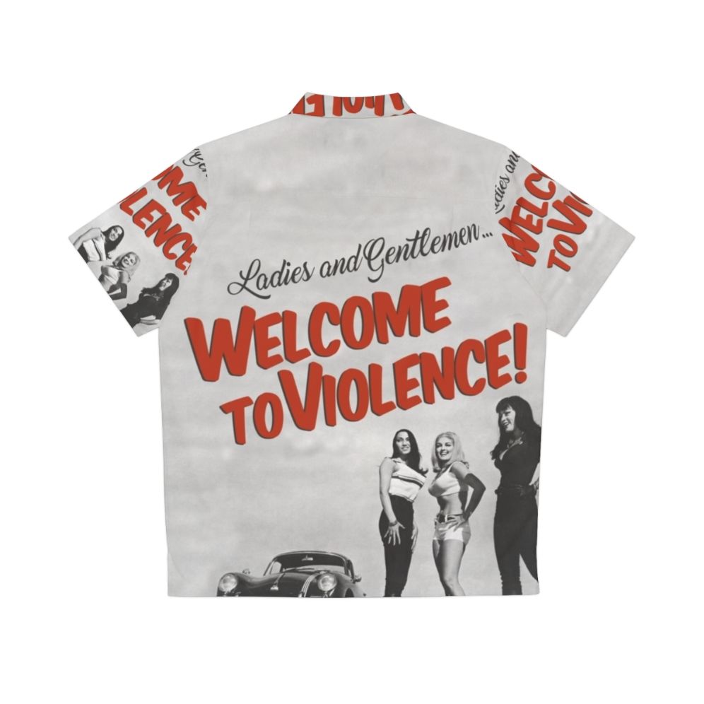 "Welcome To Violence" Hawaiian Shirt with Cult Movie Inspired Graphics - Back