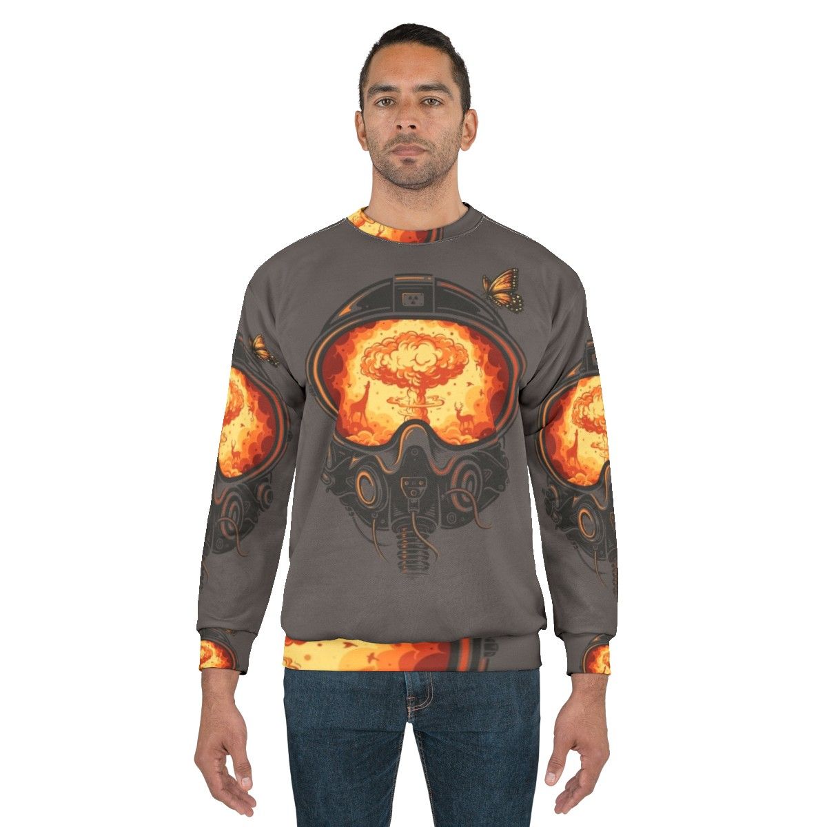 Pilot's Farewell Sweatshirt with Nature and Animal Design - men