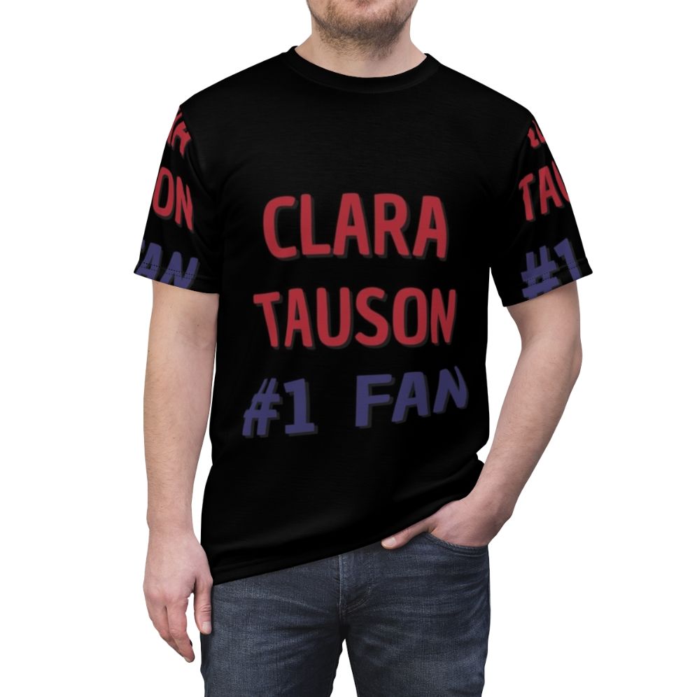 Clara Tauson fan t-shirt celebrating the talented young tennis player - men front