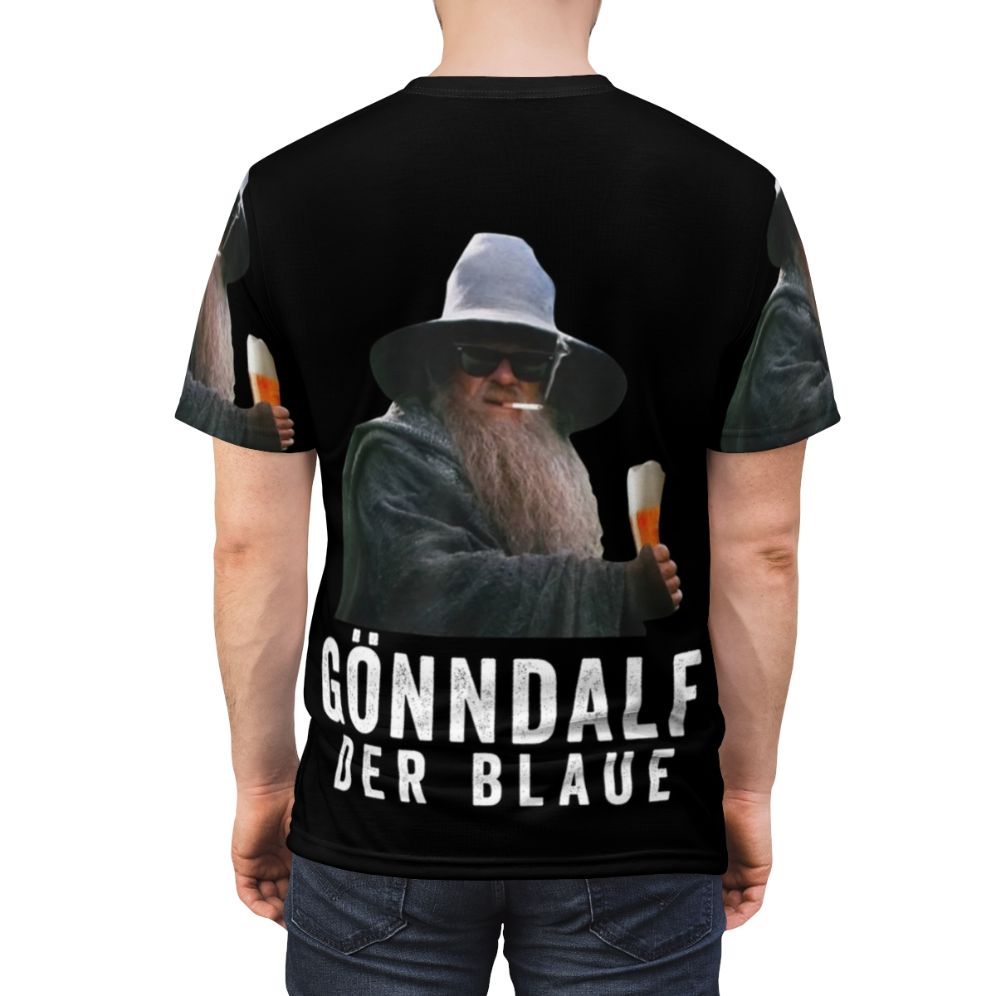 Wizard-inspired t-shirt with a beer drinker design - men back