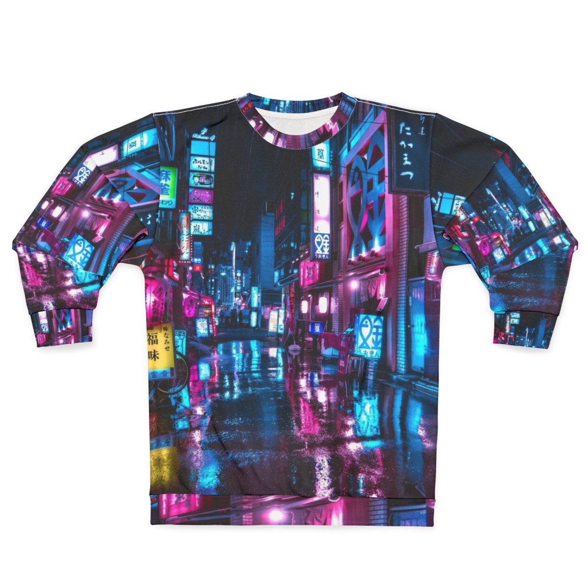 Tokyo Shimbashi Cyberpunk Neon Sweatshirt