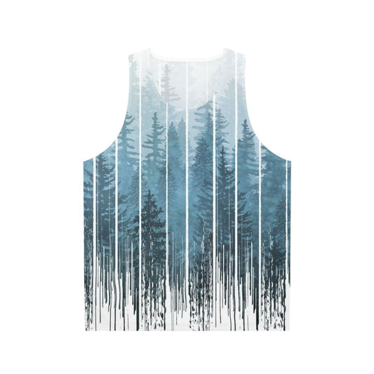 Grunge Turquoise Misty Forest Unisex Tank Top