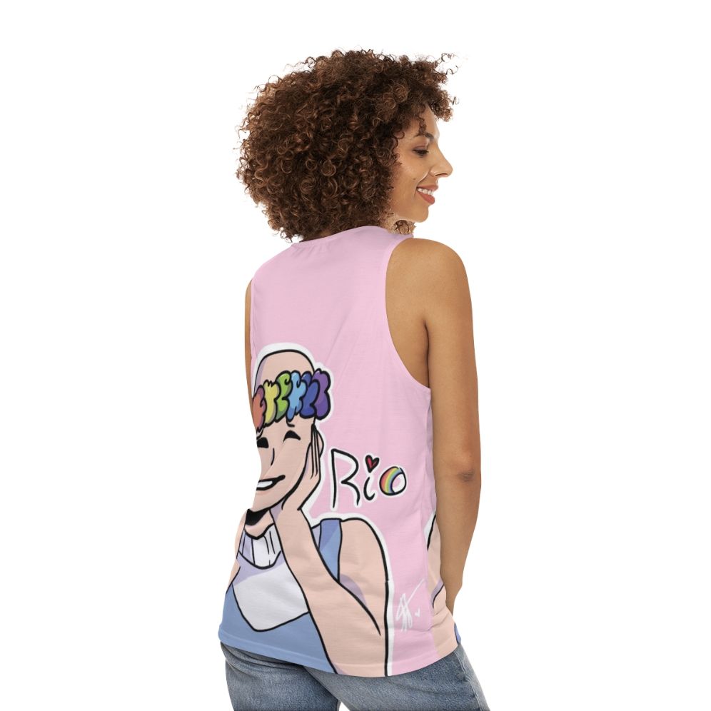 Allred Design Rio Unisex Summer Tank Top - women back