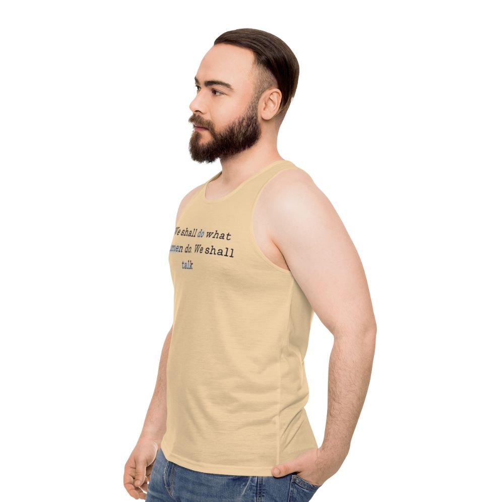 Violet Bridgerton Unisex Tank Top with Bridgerton Quotes - men side