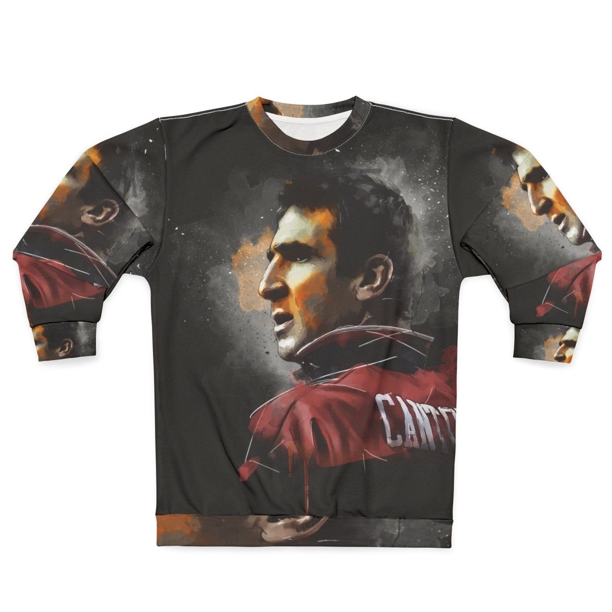 Eric Cantona Painting Sweatshirt for Manchester United Fans