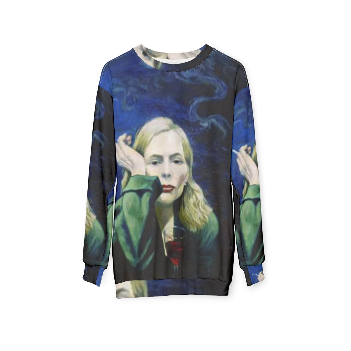 Joni Mitchell "Both Sides Now" Painting Sweatshirt - hanging