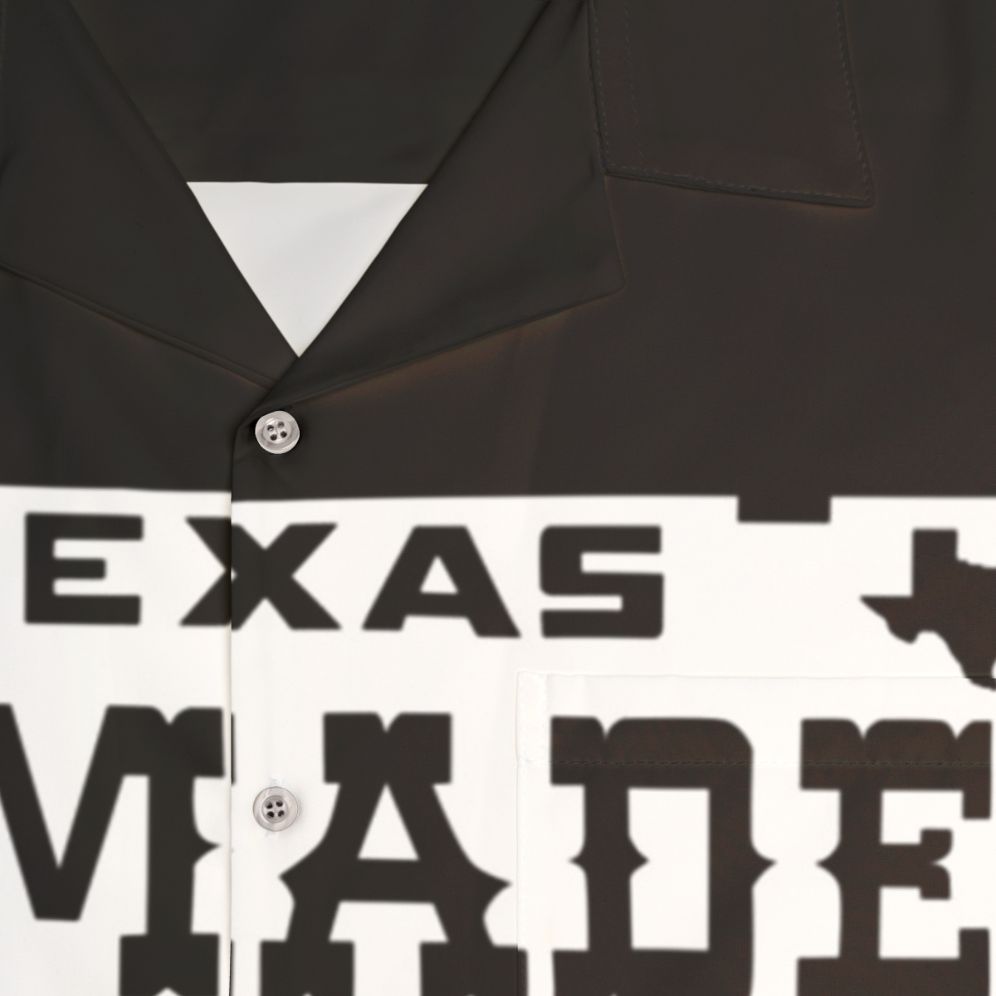 Texas Made Lone Star License Plate Hawaiian Shirt - Detail