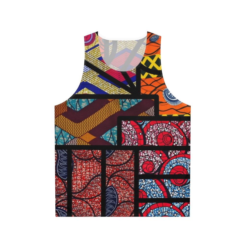 Vibrant African print unisex tank top