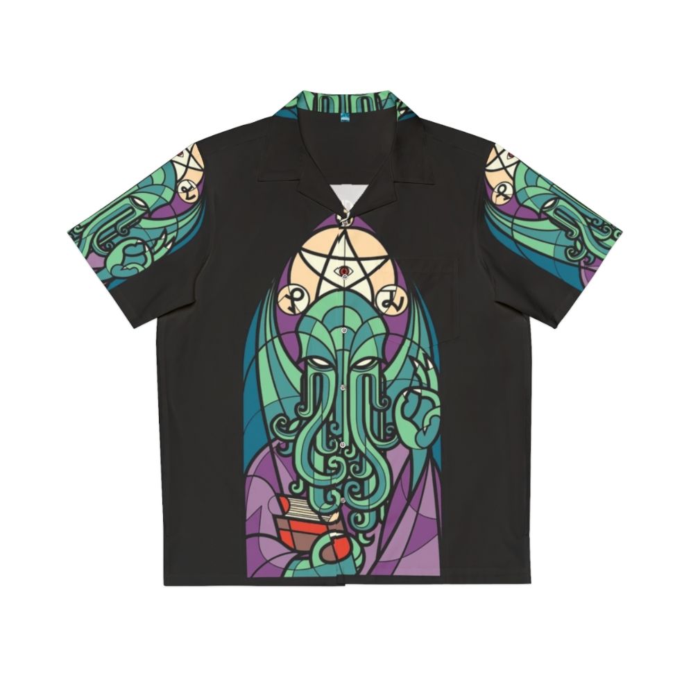 Cthulhu Church Stained Glass Cosmic Horror Hawaiian Shirt