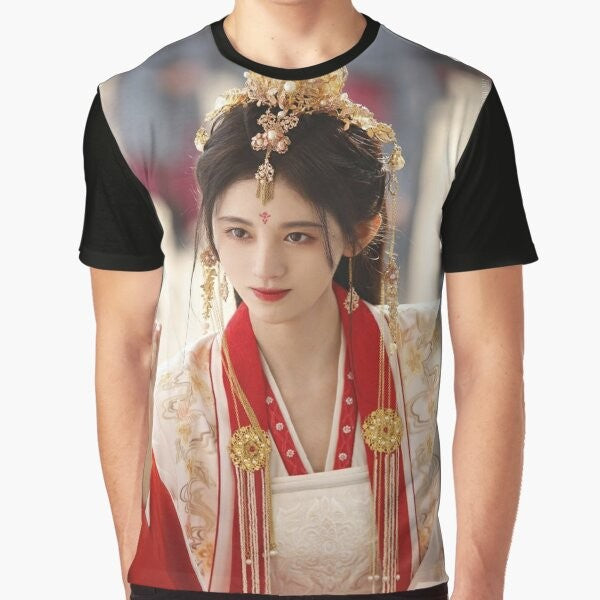 A graphic t-shirt featuring the blooms at Ruyi Pavilion from the Chinese drama series "The Blooms at Ruyi Pavilion".