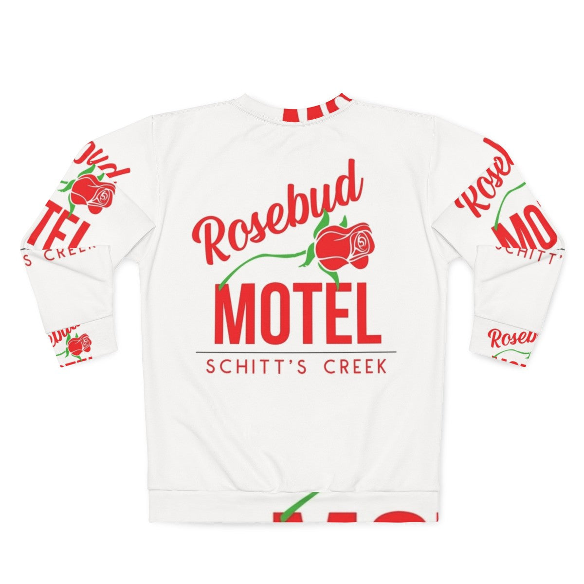 Rosebud Motel Schitt's Creek Sweatshirt featuring the Rose Family - Back