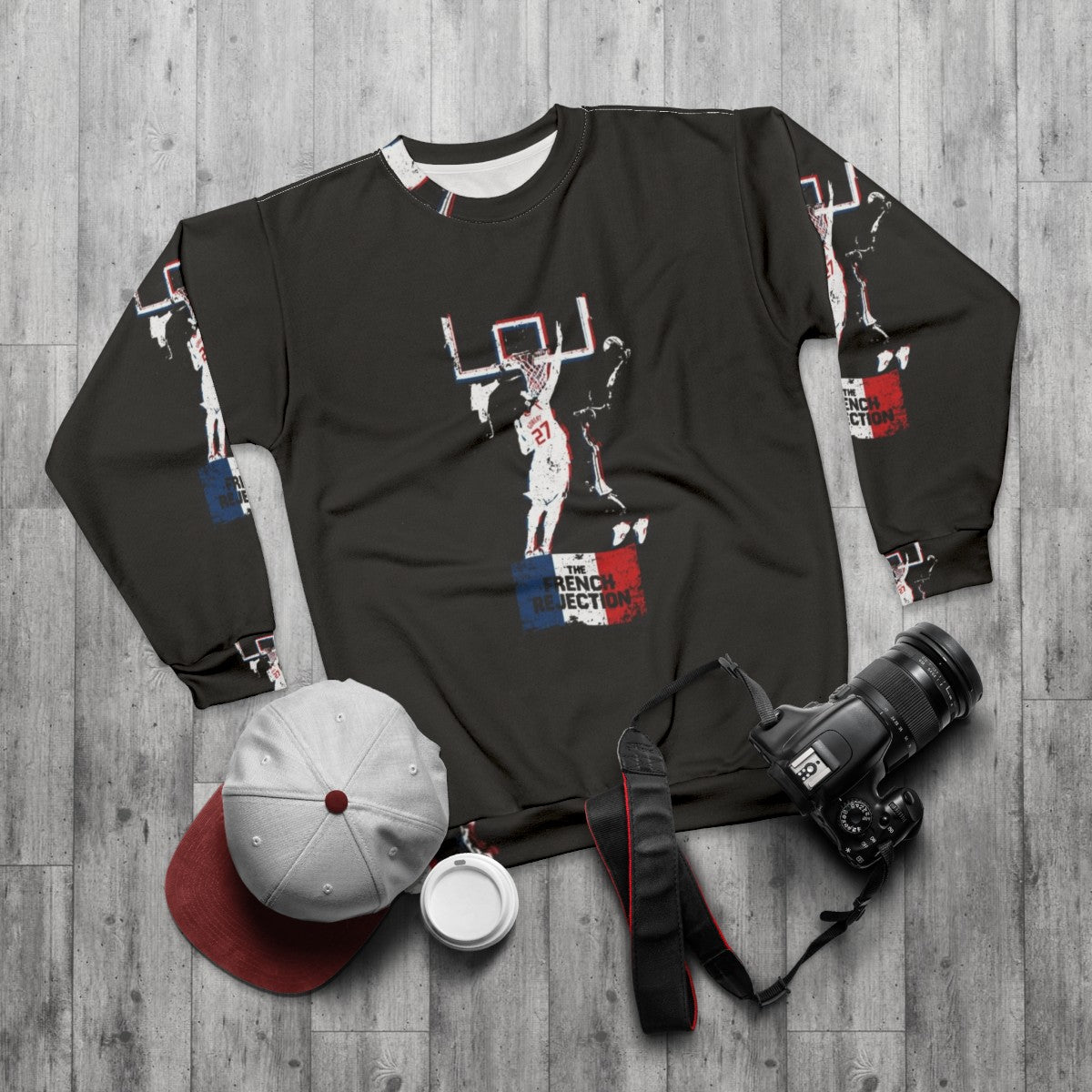 Rudy Gobert French Rejection Basketball Sweatshirt - flat lay