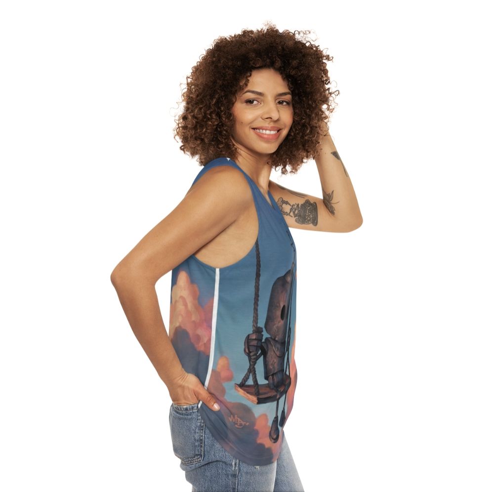 Unisex Meteorologist Robot Weather Tank Top - women side