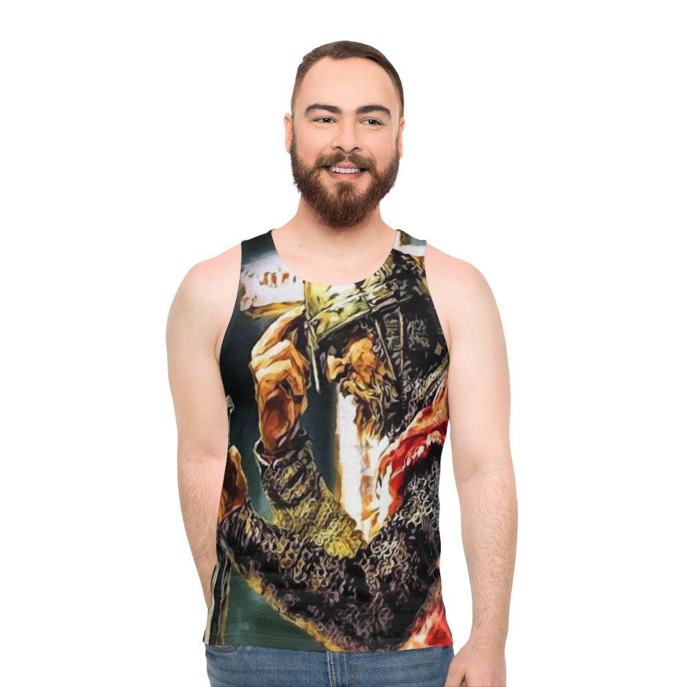 Crusader Knight Unisex Tank Top featuring Oleksandr Usyk, the Ukrainian Heavyweight Champion - men