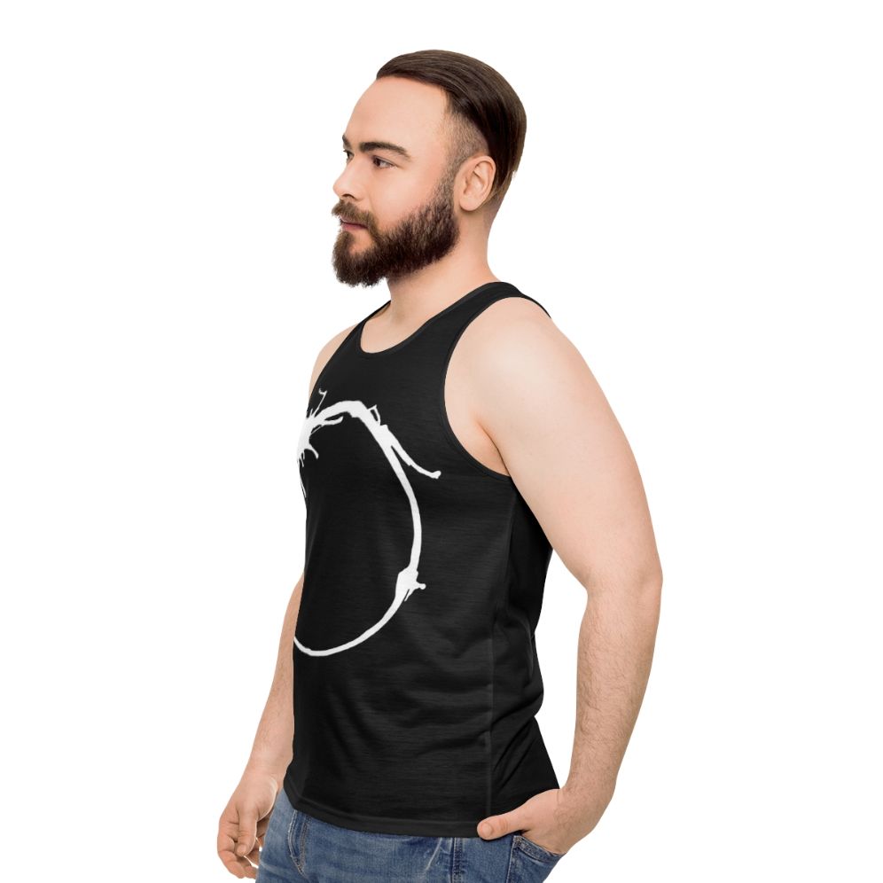 Arrival Unisex Tank Top with Heptapod Science Fiction Design - men side