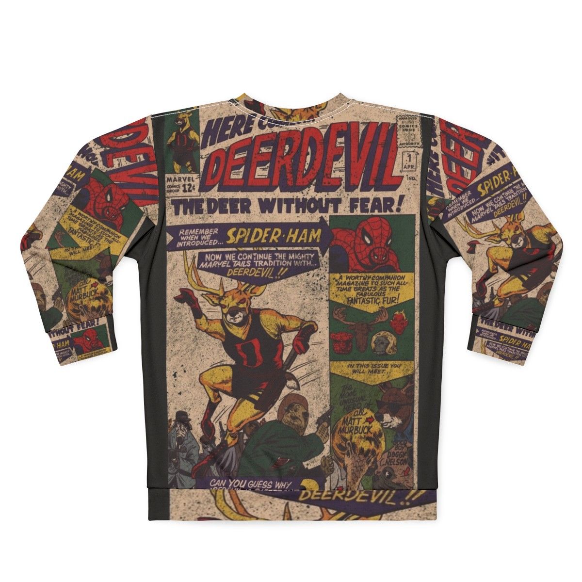 Deerdevil 1 Superhero Sweatshirt - Back