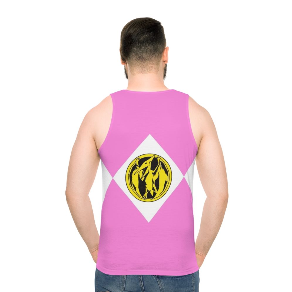 Pink Ranger Dinosaur Power Rangers Unisex Tank Top - men back