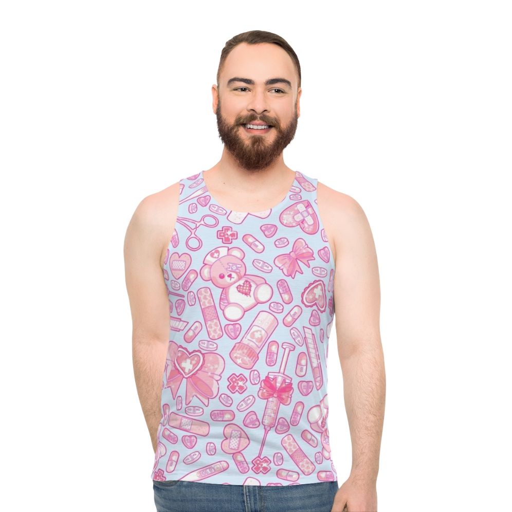 Pastel Goth Creepy Cute Medical Themed Sickly Sweet Tank Top - men